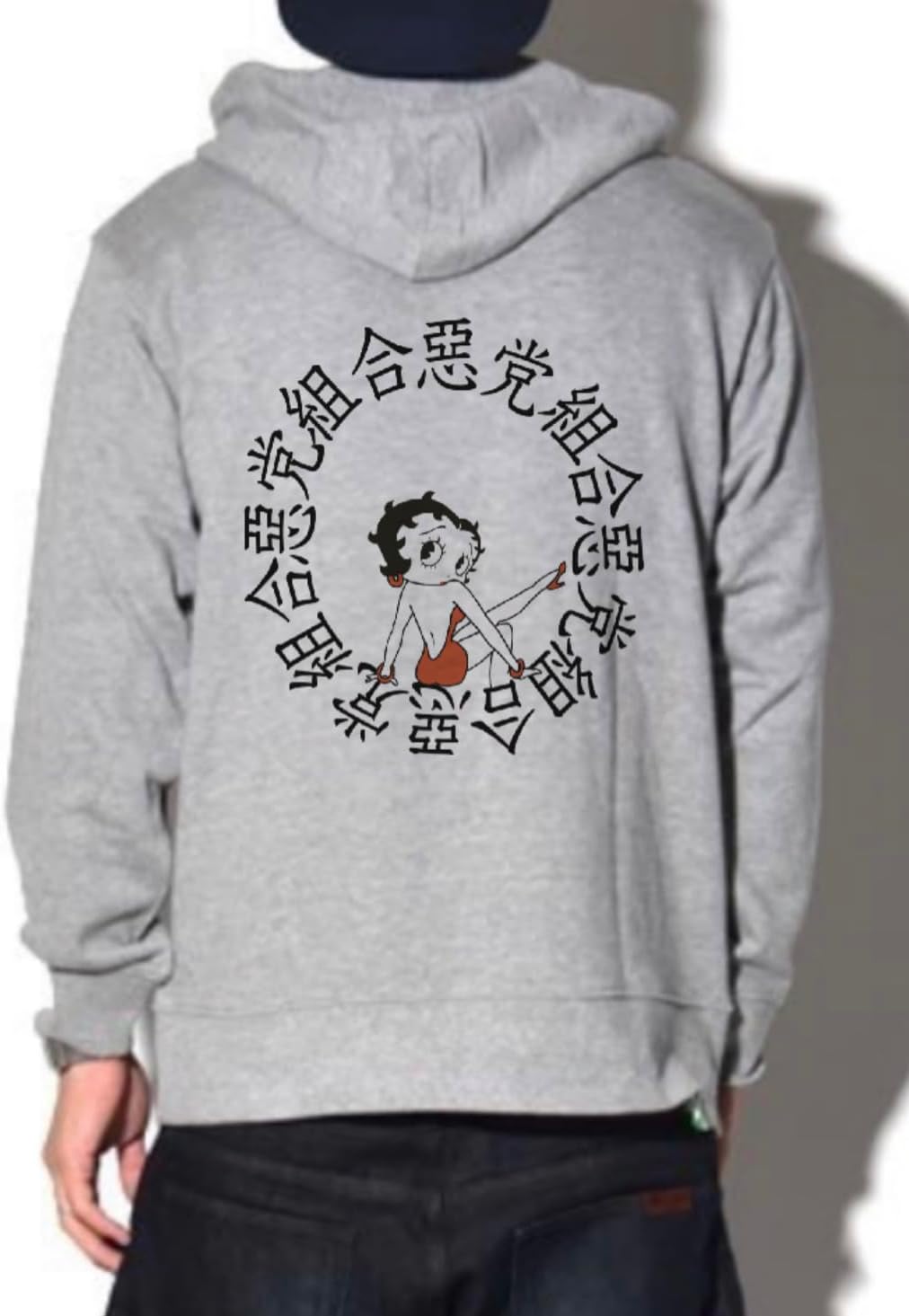 惡 党 組 合 Pull hoodie Stylish Cool Cute Streetstyle Brushedback Made in Japan Import Street Chinese characters Betty - Image 5