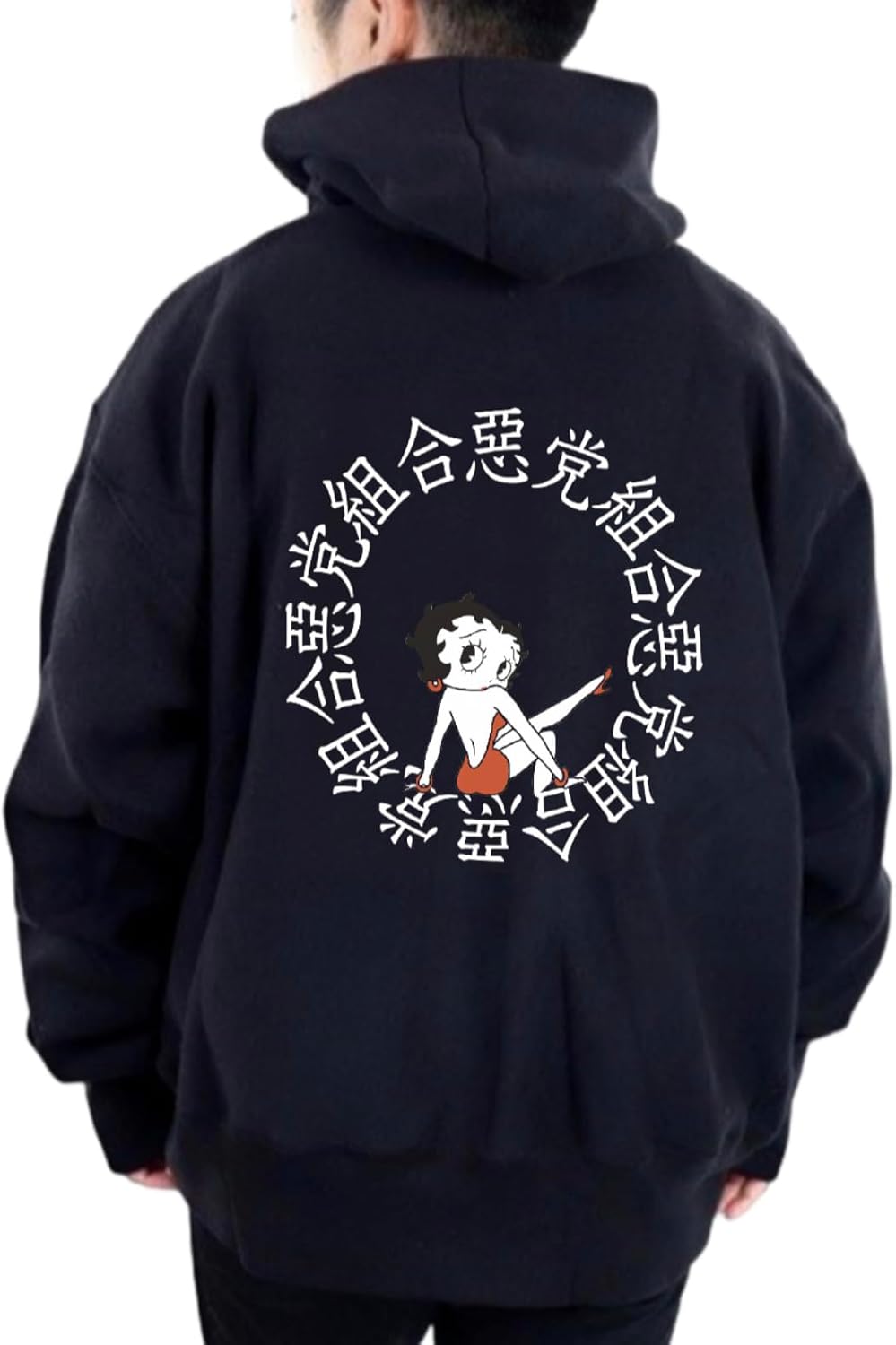 惡 党 組 合 Pull hoodie Stylish Cool Cute Streetstyle Brushedback Made in Japan Import Street Chinese characters Betty - Image 3