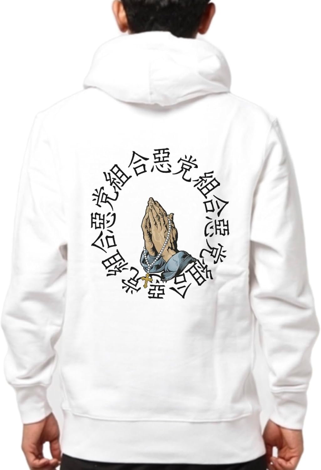 惡 党 組 合 Pull hoodie Stylish Cool Cute Streetstyle Brushedback Made in Japan Import Street Chinese characters Christ