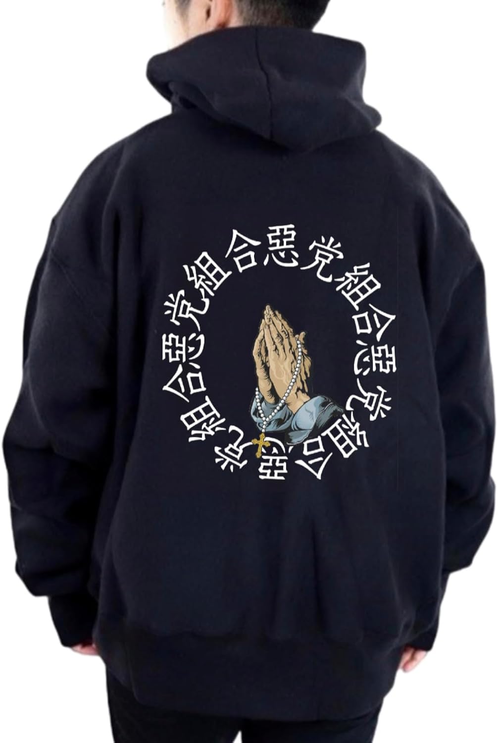 惡 党 組 合 Pull hoodie Stylish Cool Cute Streetstyle Brushedback Made in Japan Import Street Chinese characters Christ - Image 3