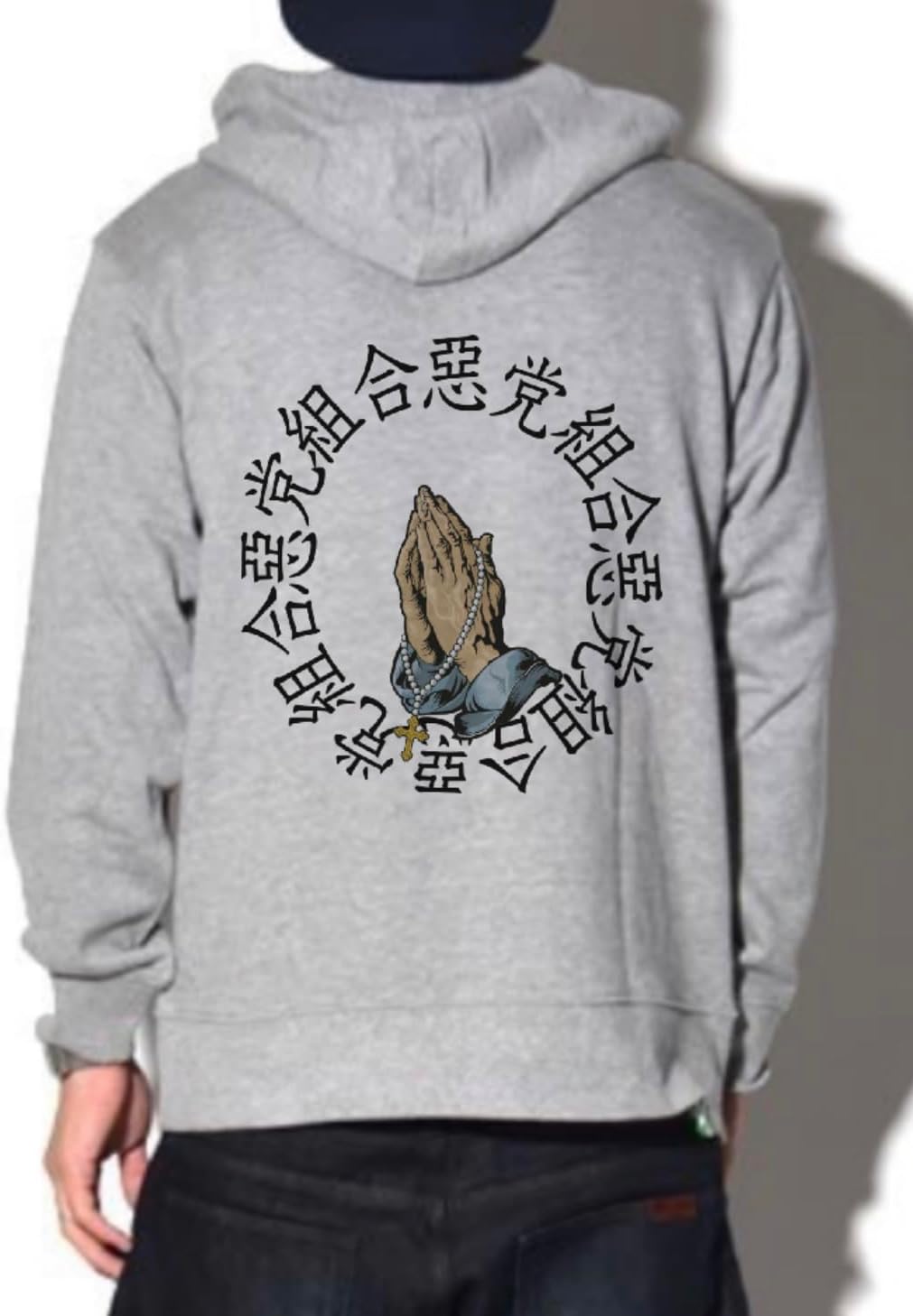 惡 党 組 合 Pull hoodie Stylish Cool Cute Streetstyle Brushedback Made in Japan Import Street Chinese characters Christ - Image 5