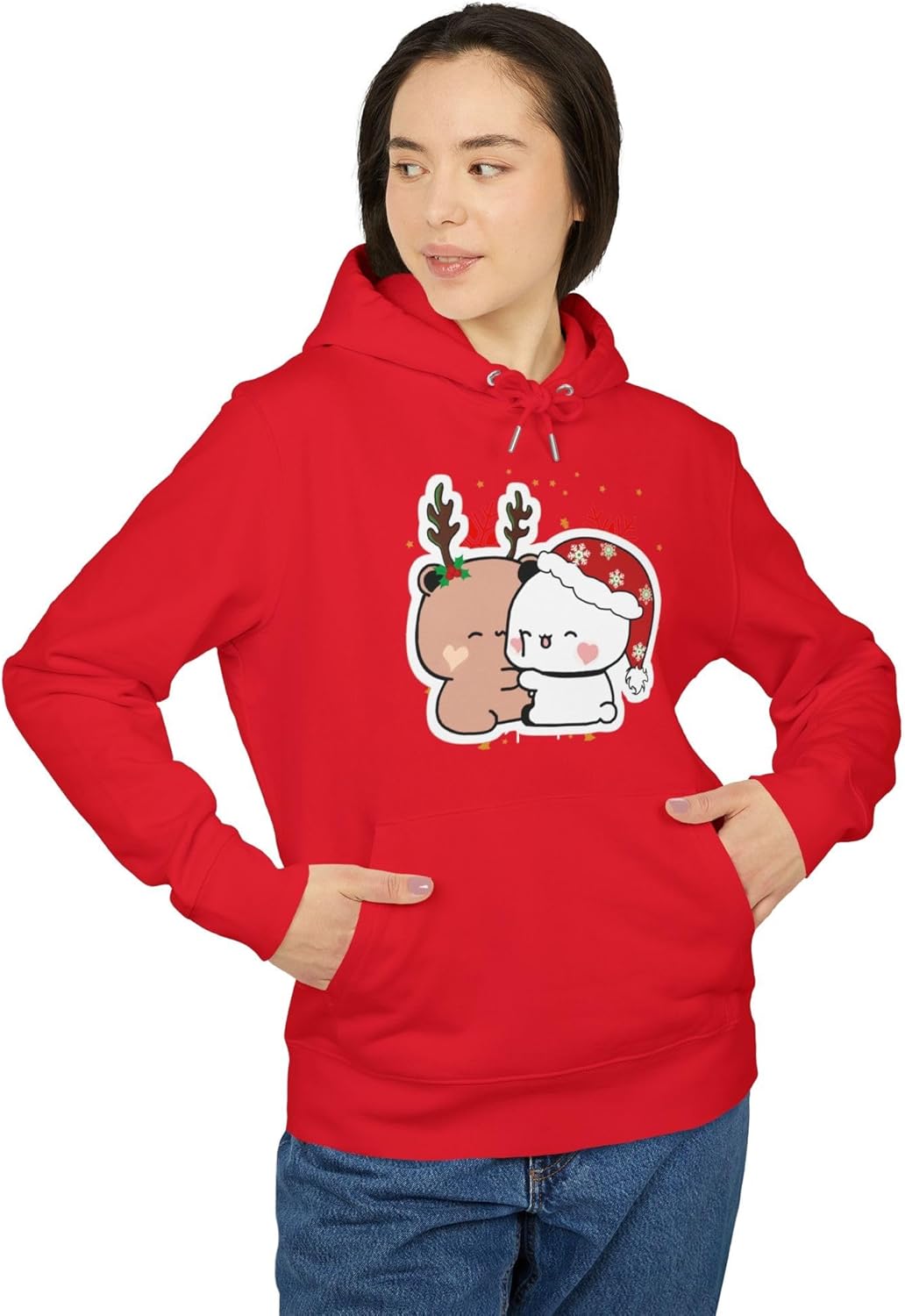 Bubu Dudu Christmas Pullover | Cute Panda Sweatshirt | Cozy Kawaii Anime Hoodie for Winter | Unisex Festive Couple Gift - Image 6