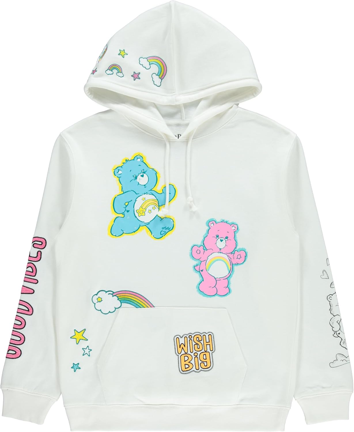 Care Bears Ladies Hoodie Sweatshirt - Ladies Classic Clothing - Cheer Friend Funshine Good Luck Hoodie Sweatshirt - Image 8