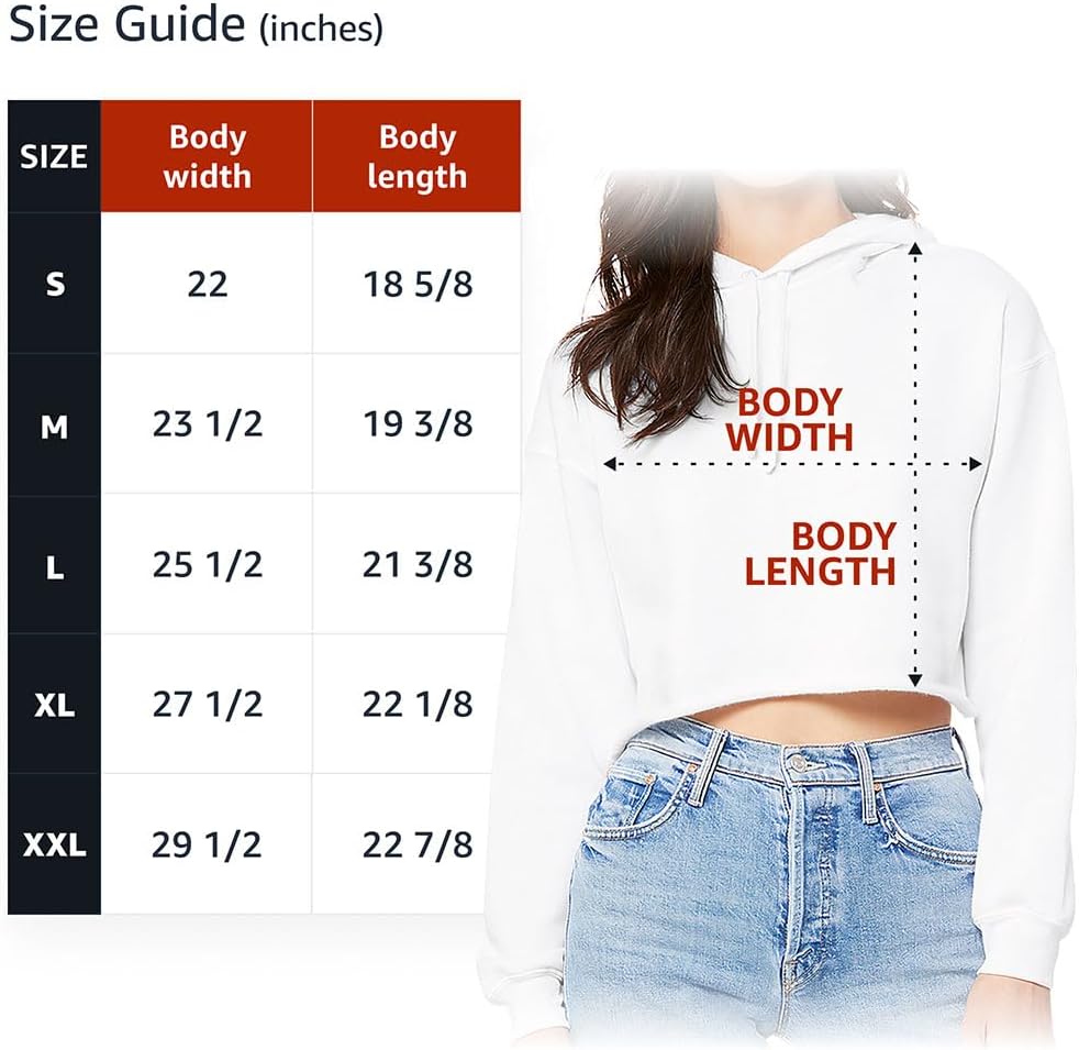 Cartoon Girl Women's Cropped Hoodie - Cute Cropped Hoodie - Character Hooded Sweatshirt - Image 4