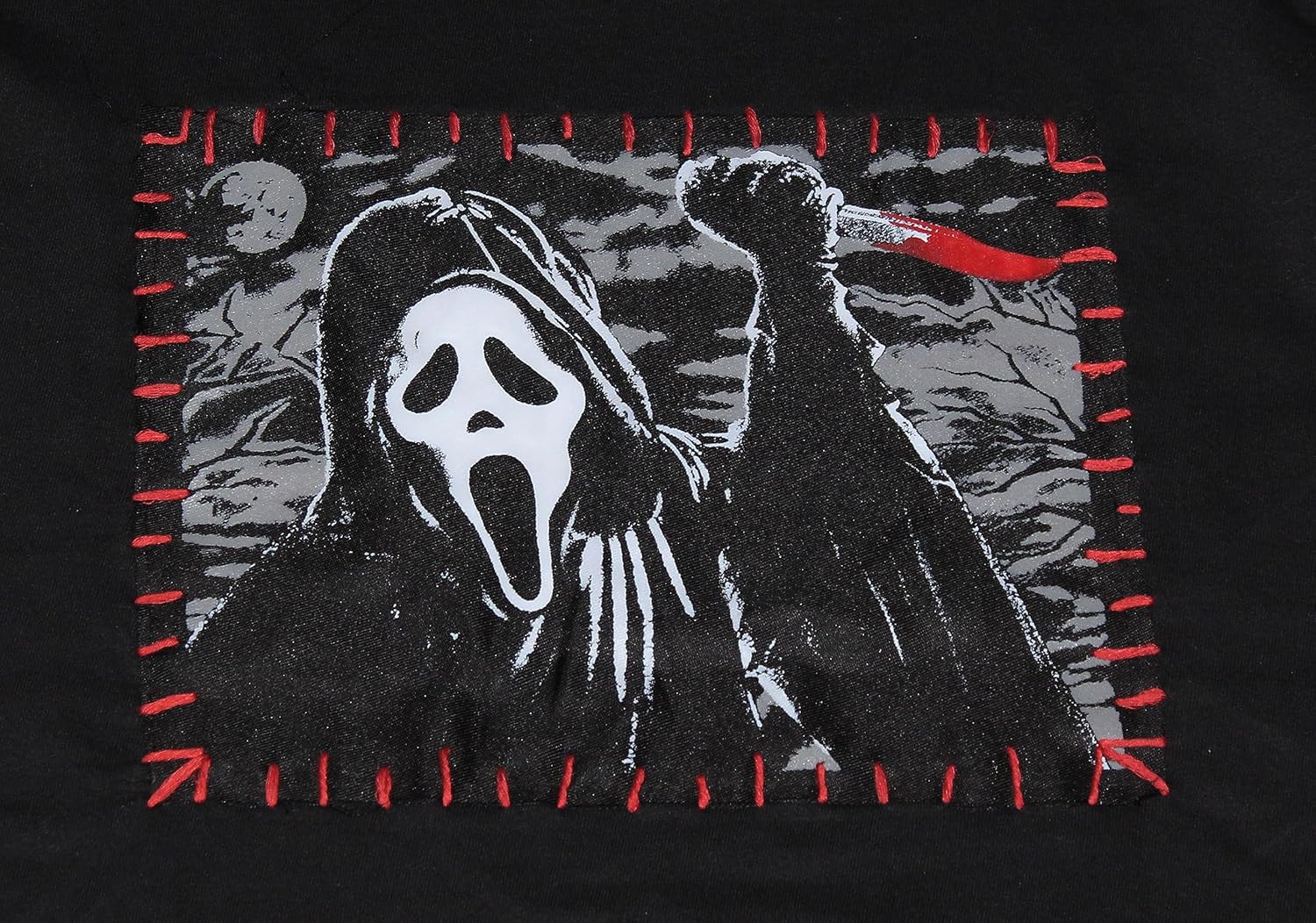 Changes Scream Ghostface 3 Patch Hoodie, Black - Image 5