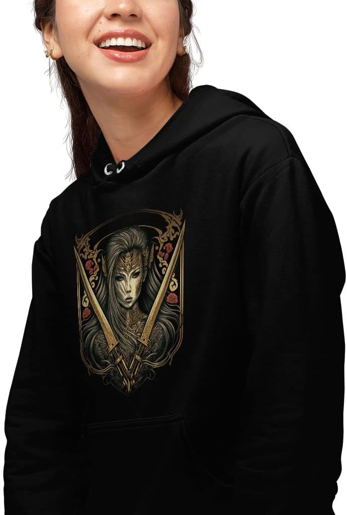 Character Hooded Sweatshirt - Fantasy Woman Hoodie - Art Hoodie - Image 2