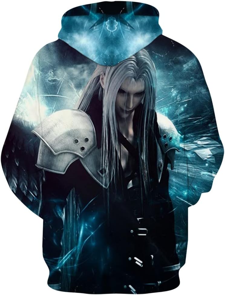 CHLOBLOM Cloud Strife Hoodie Sephiroth Cosplay Costume Novelty Sweatshirt - Image 2
