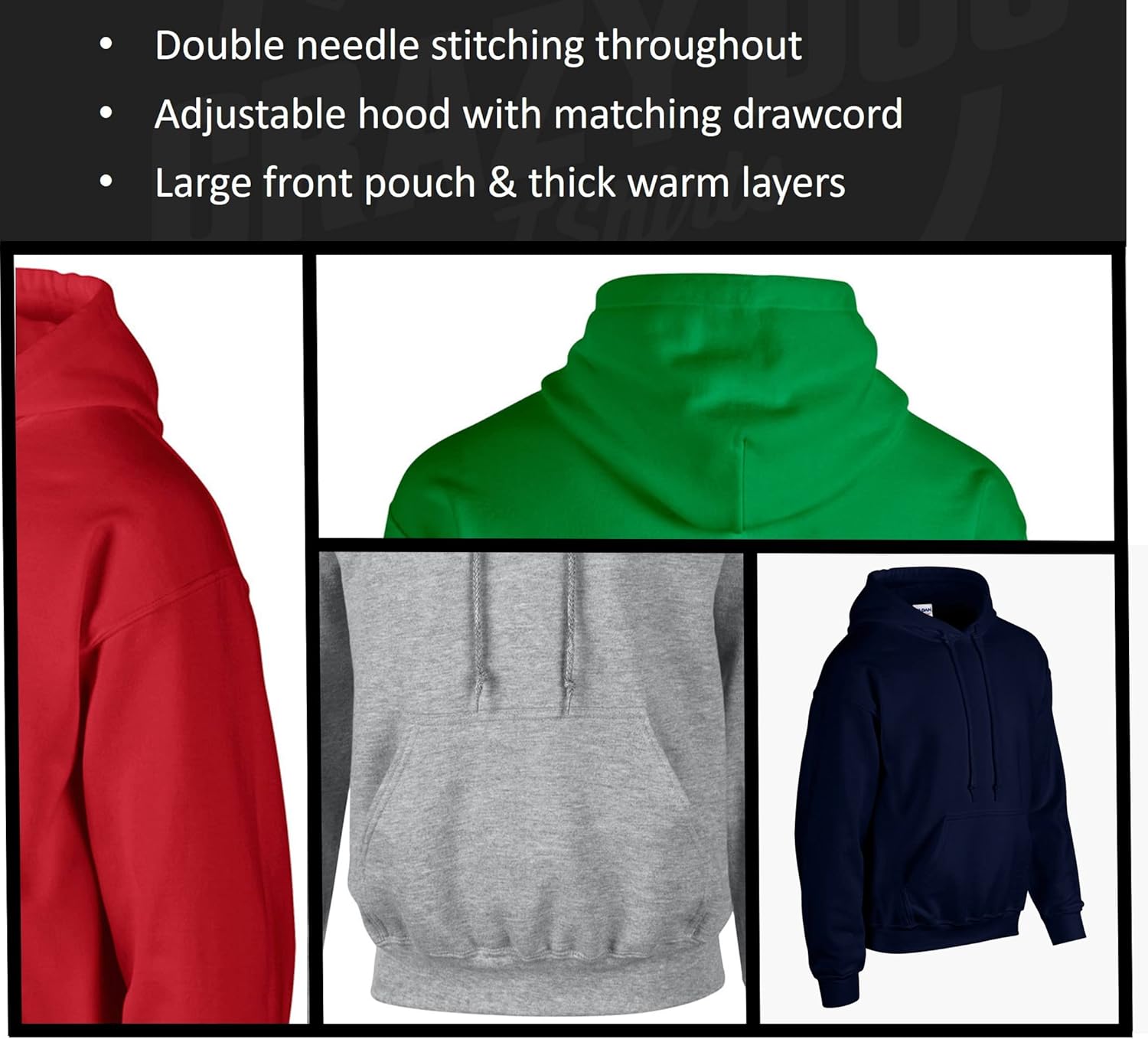 Crazy Dog Unisex Zombies Eat Brains Don't Worry You're Safe Funny Halloween Hoodie - Image 8