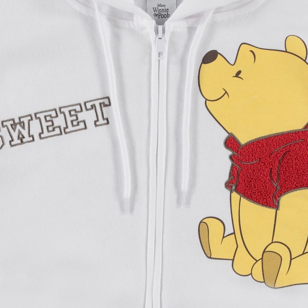 Disney Ladies Winnie the Pooh Fashion Sweatshirt Multi Hit Zip Hoodie - Winnie the Pooh Sweatshirt - Image 5