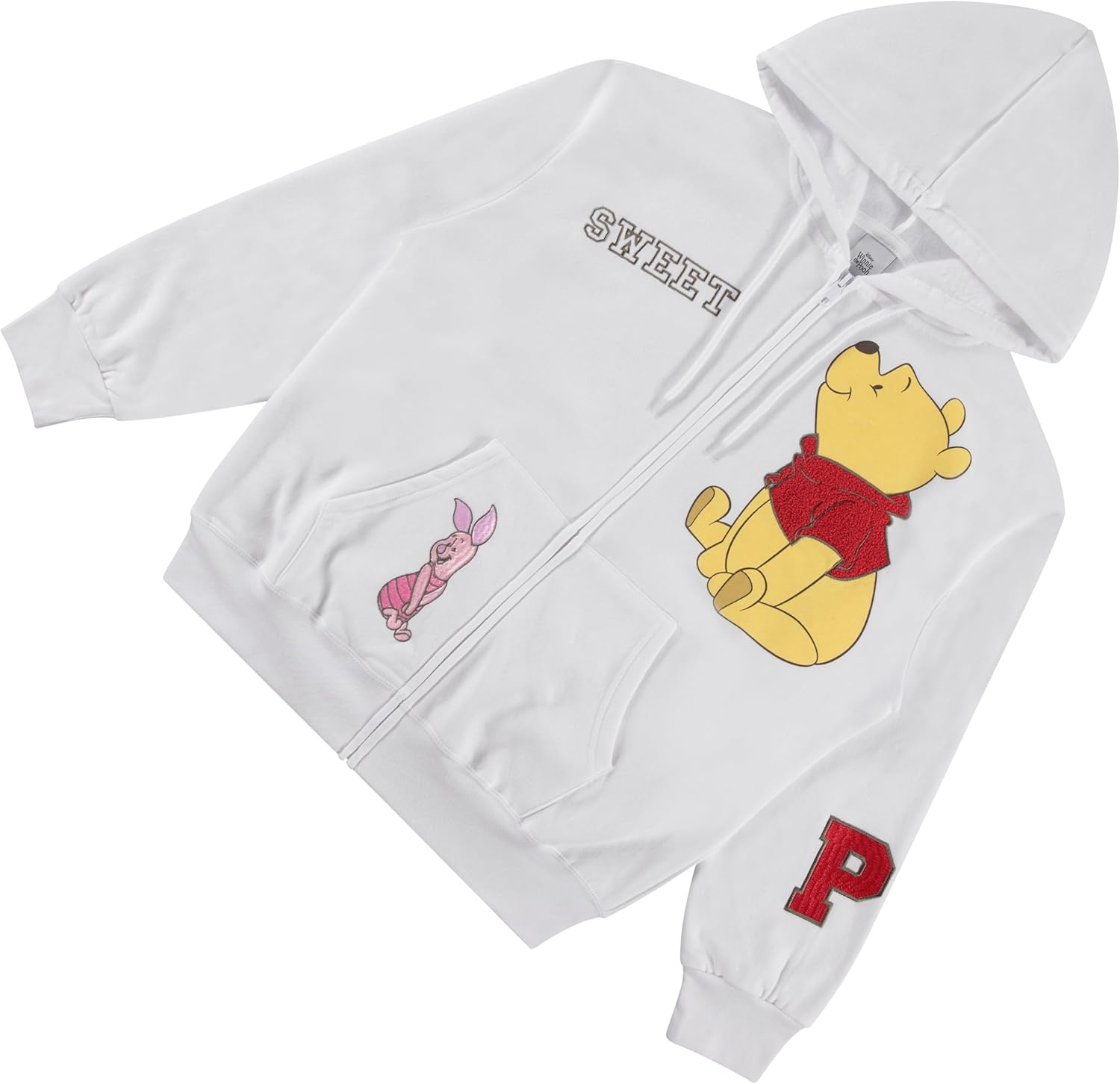 Disney Ladies Winnie the Pooh Fashion Sweatshirt Multi Hit Zip Hoodie - Winnie the Pooh Sweatshirt - Image 6