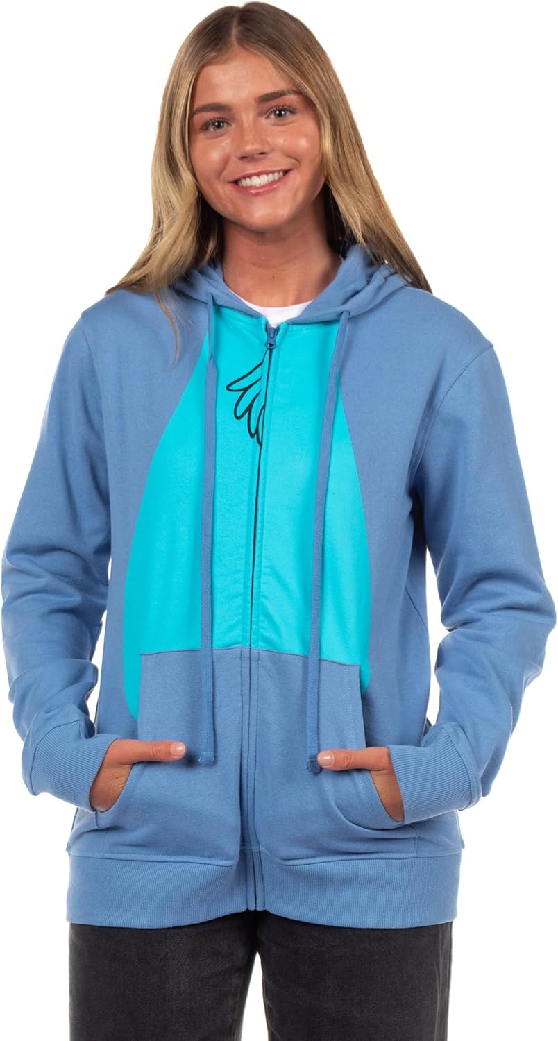Disney Women's Lilo and Stitch I Am Stitch Costume Sweatshirt Zip Hoodie w\/Embroidered Face and Stand-Up Ears - Image 2