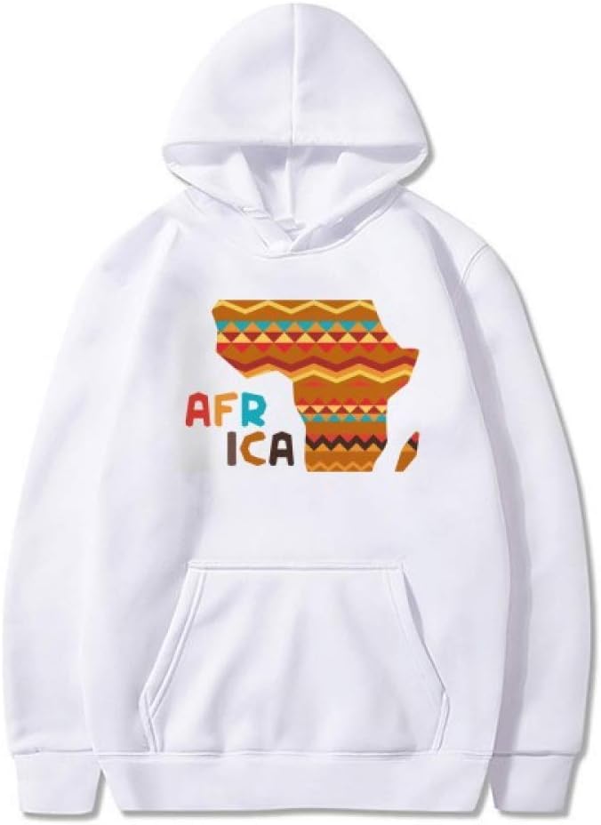 DIYthinker Africa Fancy Map Characters stripes Sweatshirt Pullover Fleece Hoodie Sweater Sport