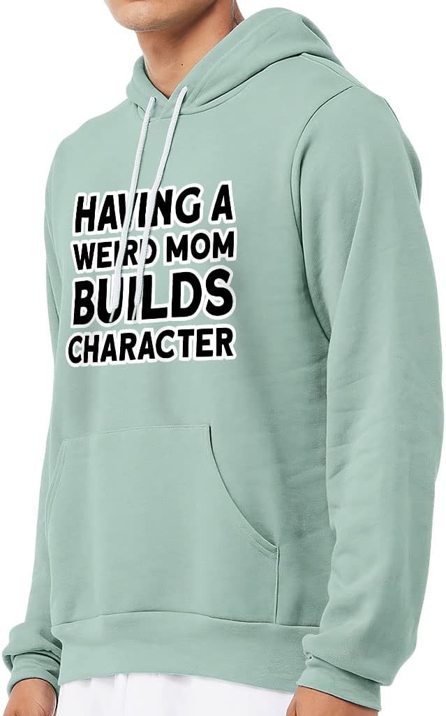 Having a Weird Mom Builds Character Sponge Fleece Hoodie - Cool Hoodie - Funny Hooded Sweatshirt - Image 2