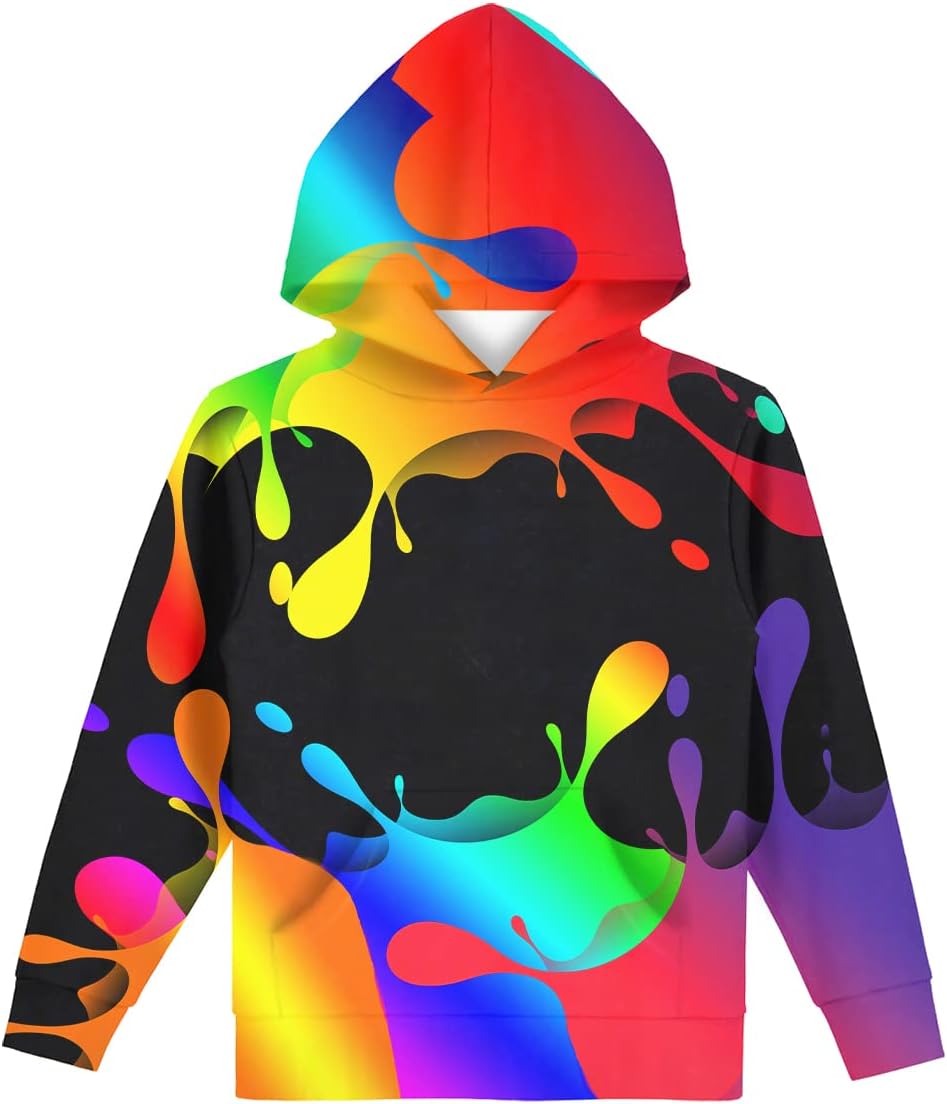 Hgvoetty Unisex Boys Girls Hoodies 3D Printed Hooded Sweatshirts for Kids Pullovers with Pockets 6-15 Years - Image 21