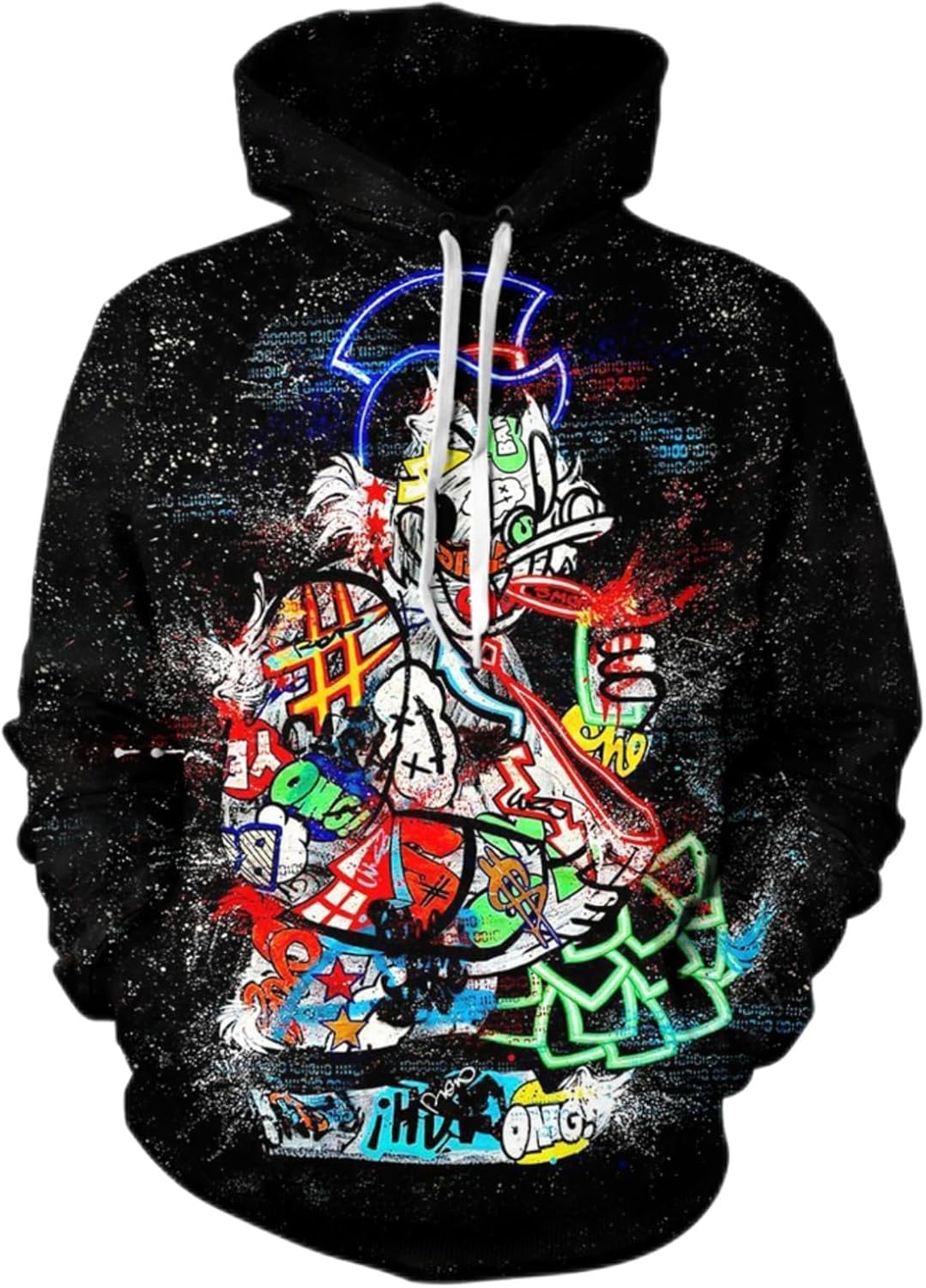 Hwycomfort Men's 3d Printed Novelty Hoodie Hip Hop Hoodies Street Graffiti Sweatshirt Casual Pockets Pullover - Image 6