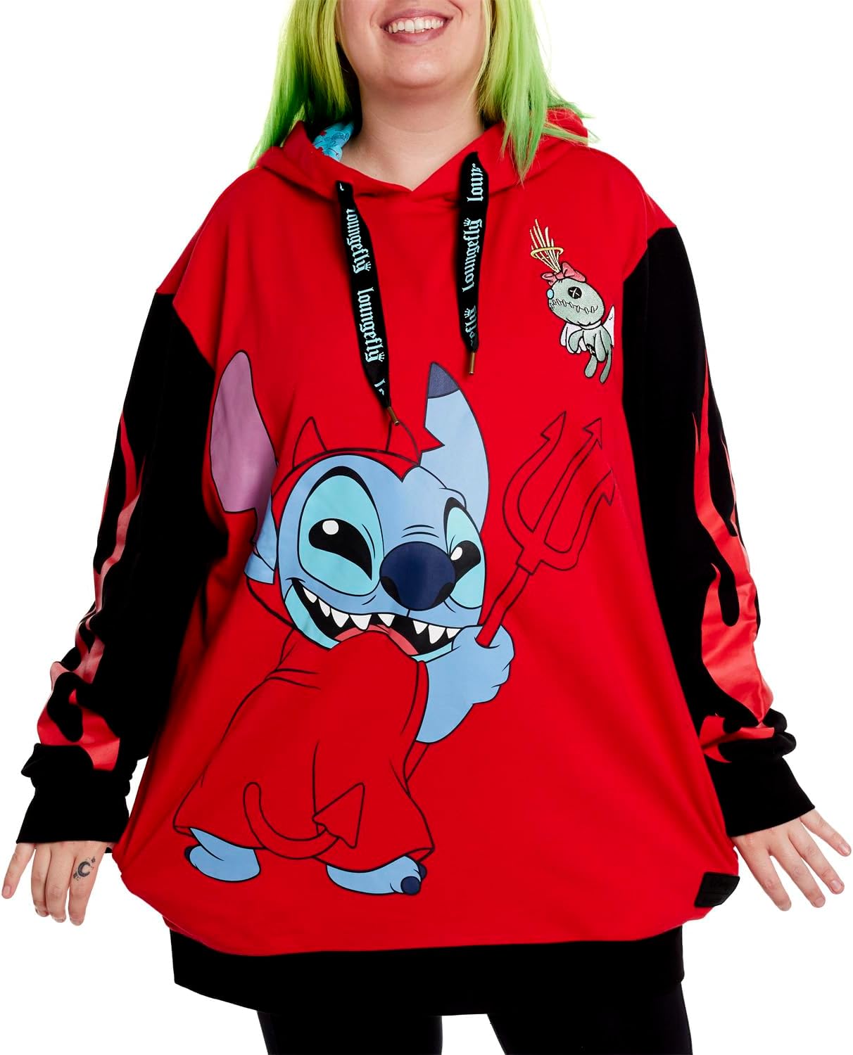 Loungefly Apparel Disney Stitch Devil Unisex Hoodie Unisex Pullover Hoodie -Disneybound Disney Cosplay