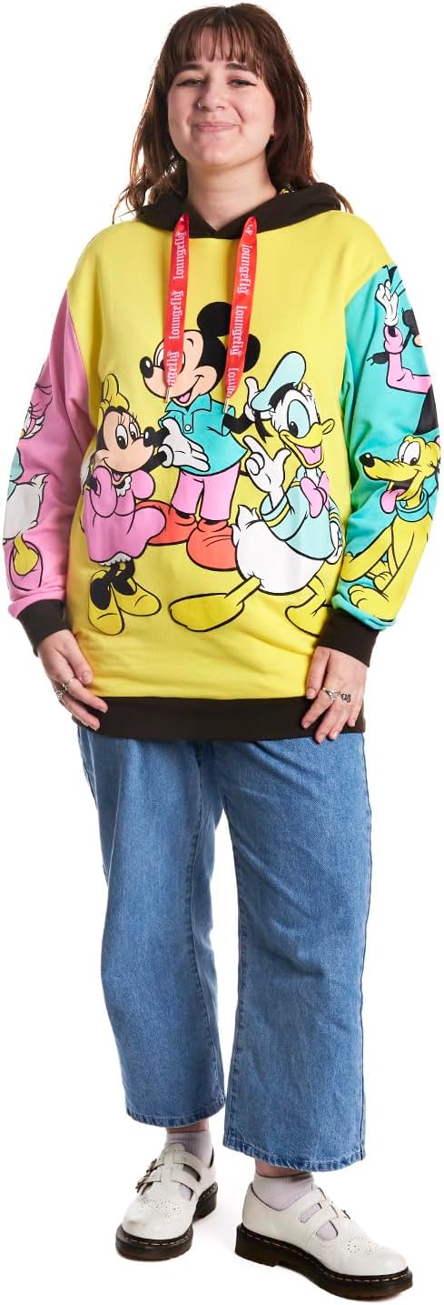 Loungefly DISNEY 100TH MICKEY AND FRIENDS UNISEX HOODIE 2X - Image 6