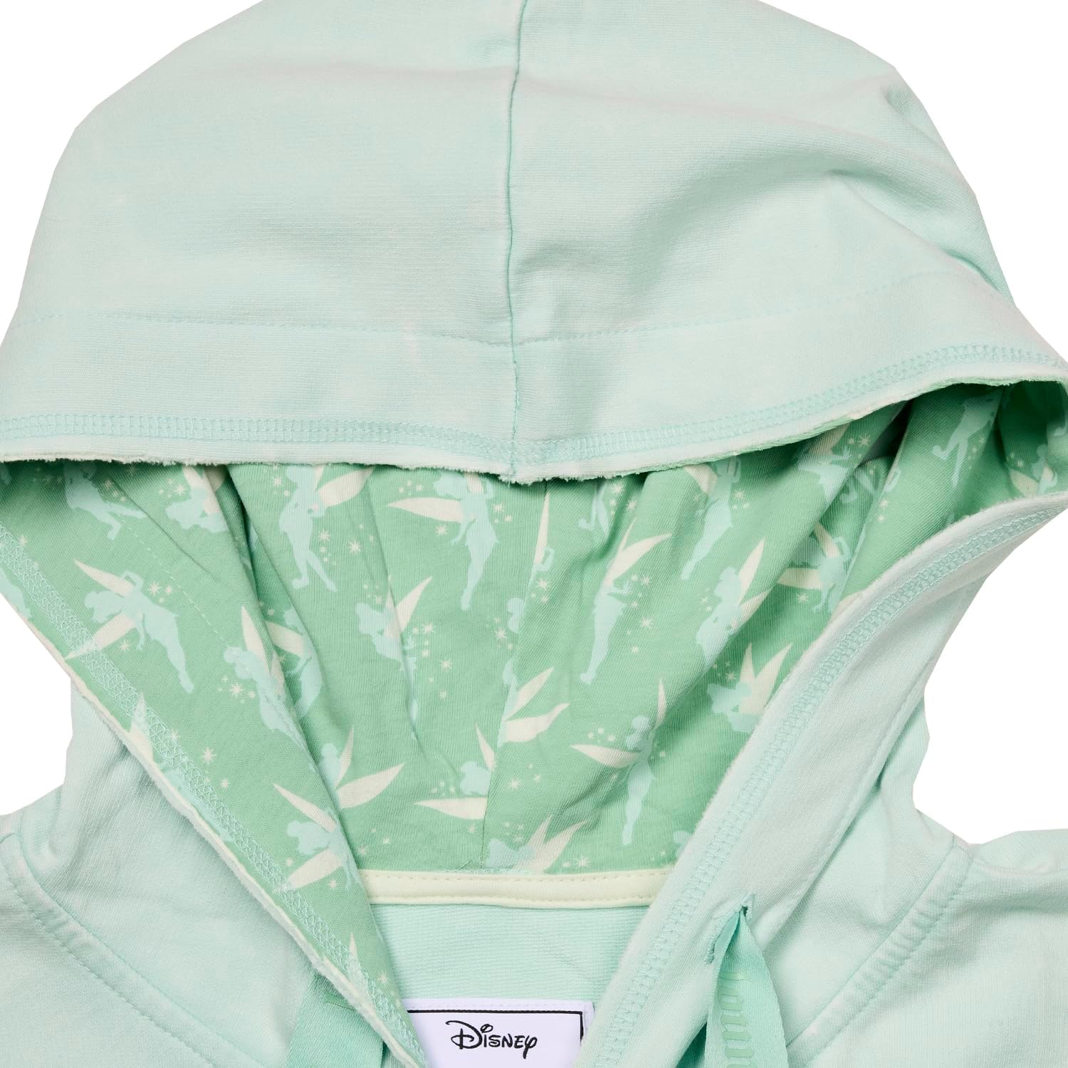 Loungefly Peter Pan Tinker Bell Ribbon Unisex Zip Up Hoodie - Image 2