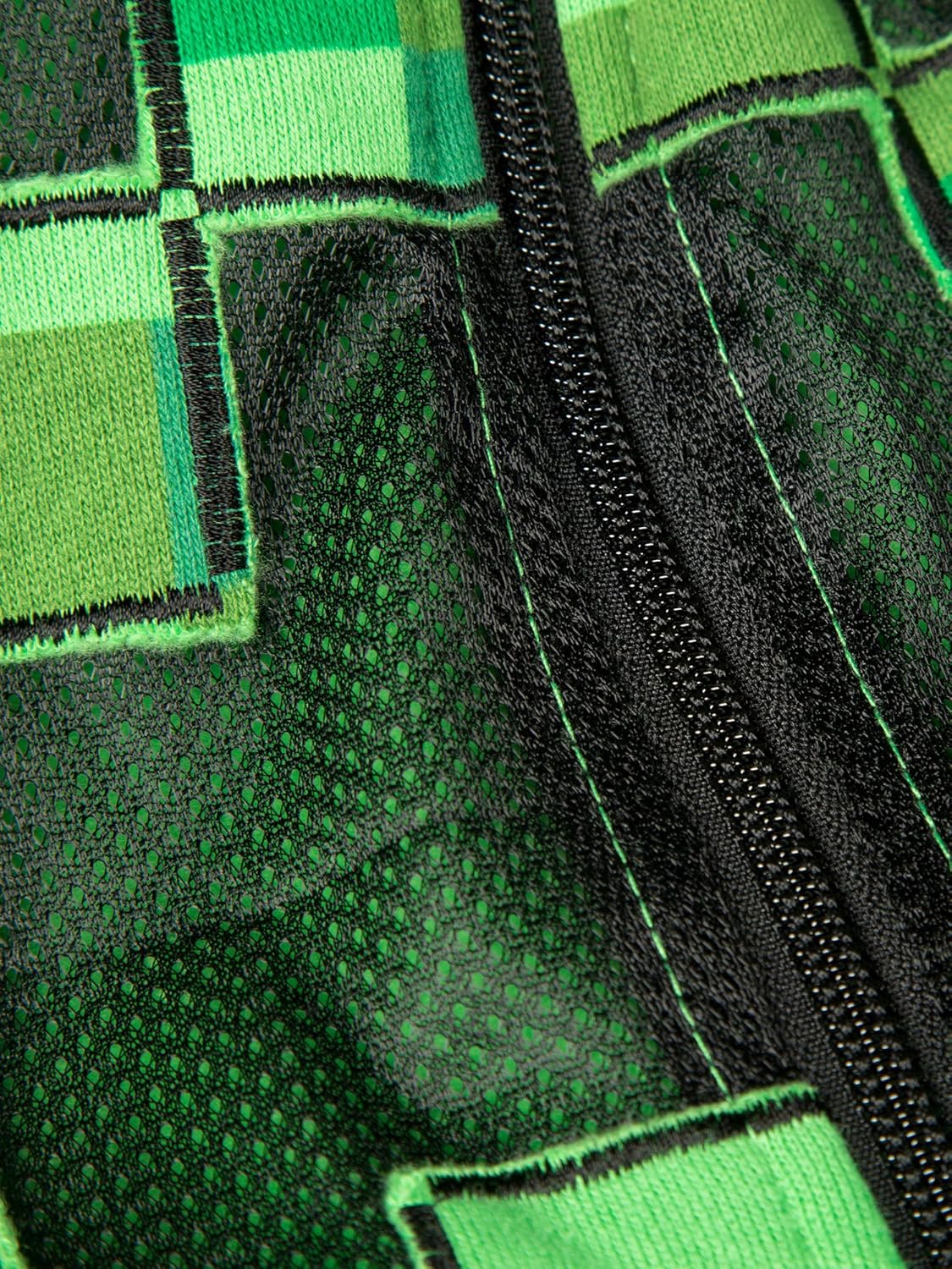 Minecraft Men's Creeper Premium Zip-Up Hoodie, Green - Image 7