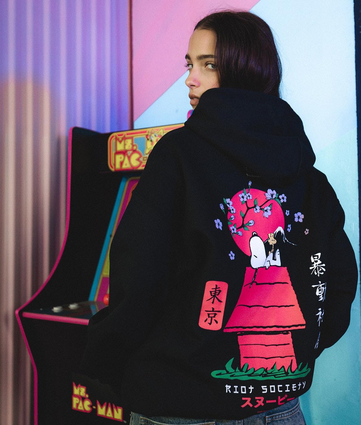 Riot Society Womens Graphic and Embroidered Hoodie Hooded Sweatshirt - Image 3