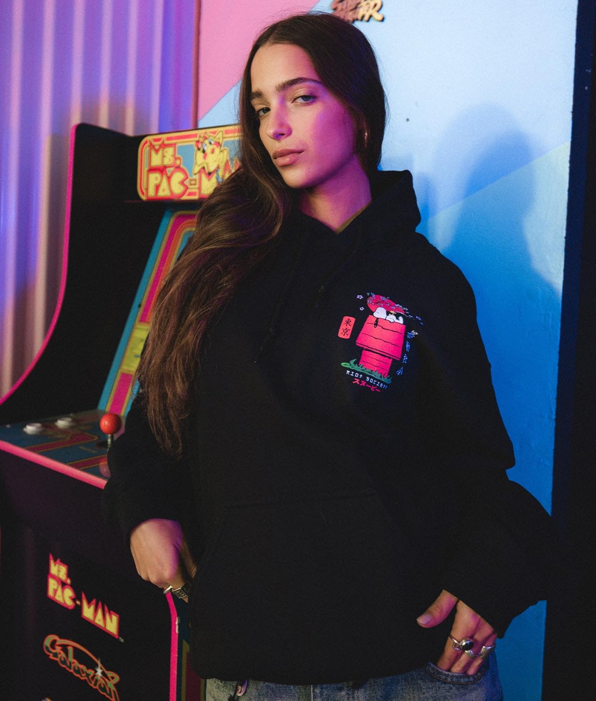 Riot Society Womens Graphic and Embroidered Hoodie Hooded Sweatshirt - Image 2