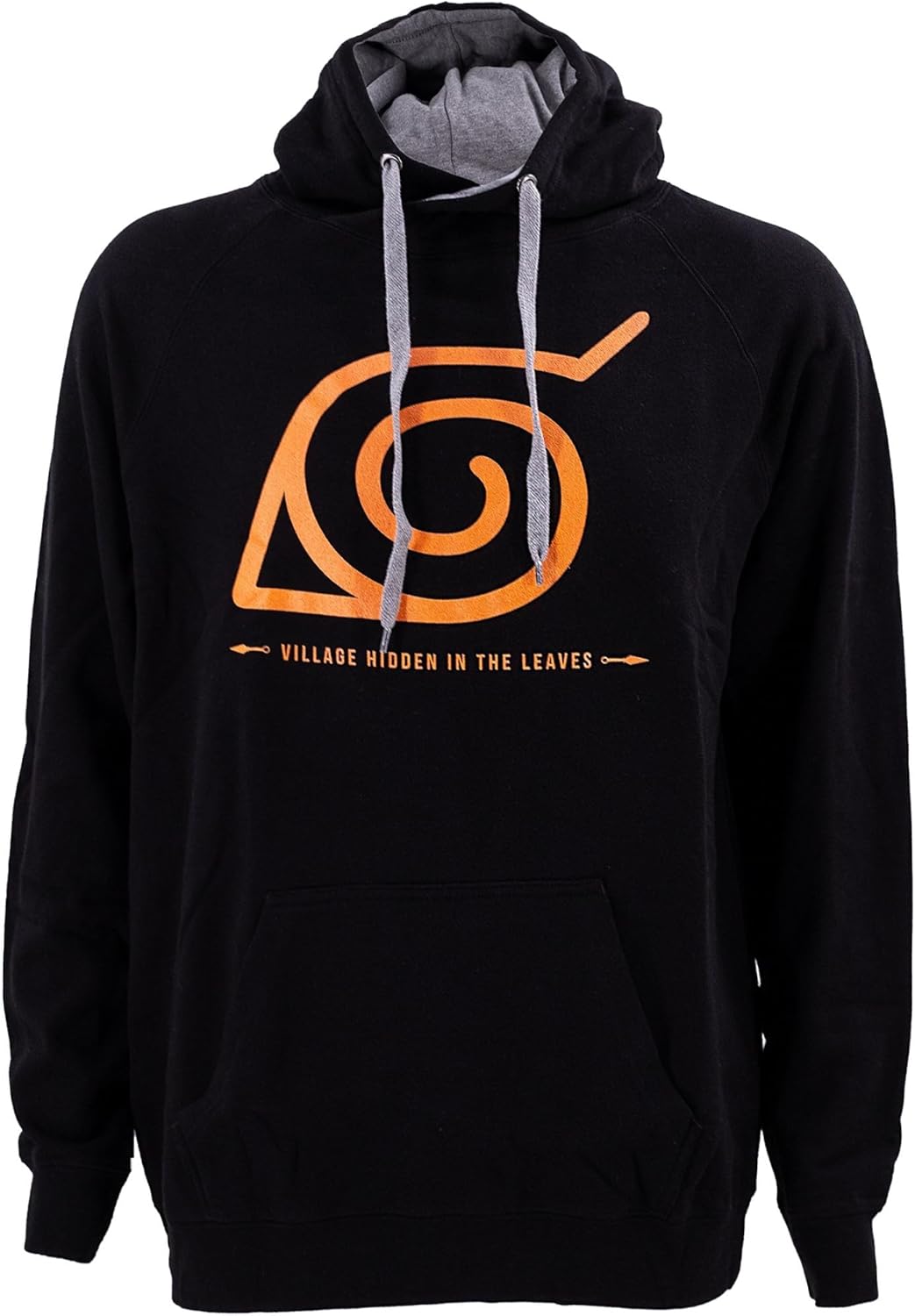 Ripple Junction Naruto Shippuden Men's Hooded Sweatshirt Village Hidden in the Leaves Konoha Symbol Anime Officially Licensed