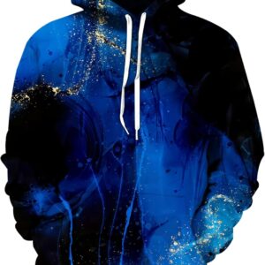 sanatty Unisex Hoodies 3D Print Galaxy Pullover Hooded Sweatshirt Hoodies with Big Pockets for Men, Teen Boy, Women
