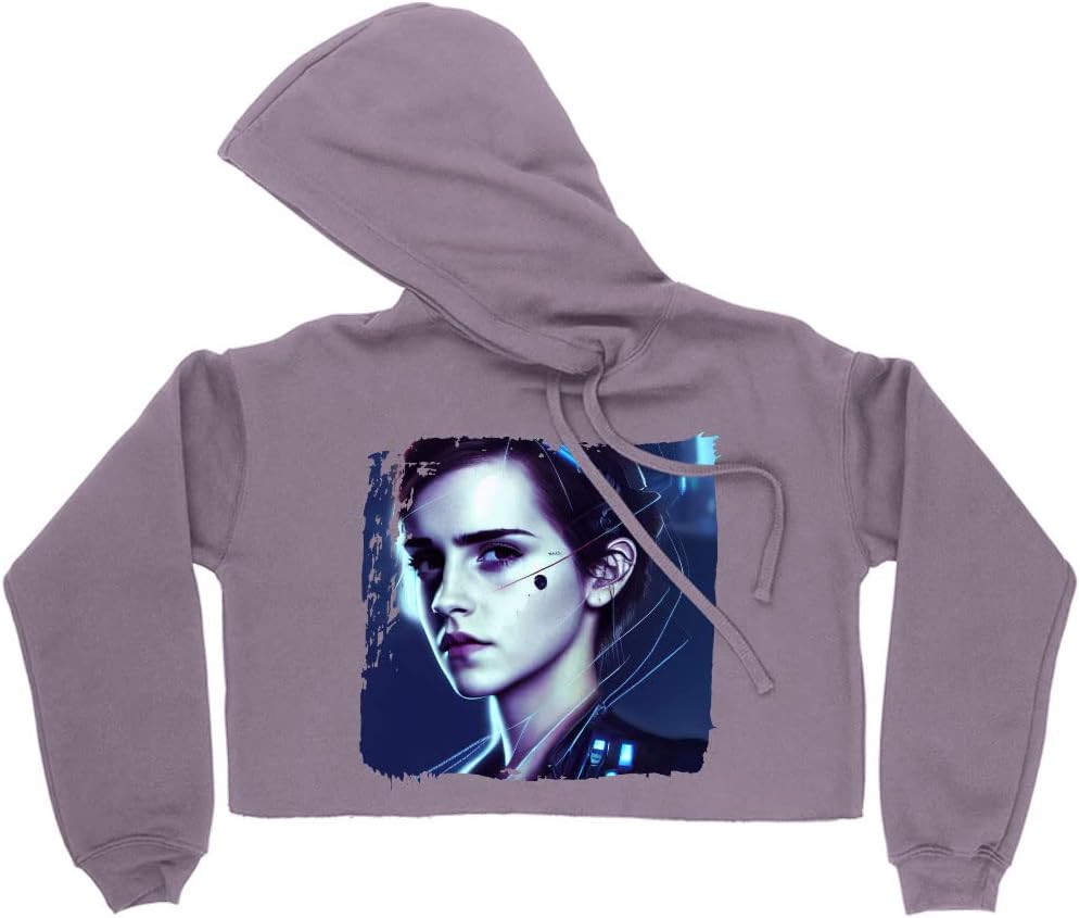 SERENITY TRENDS Cool Design Women's Cropped Fleece Hoodie - Character Cropped Hoodie for Women - Themed Hooded Sweatshirt - Image 4