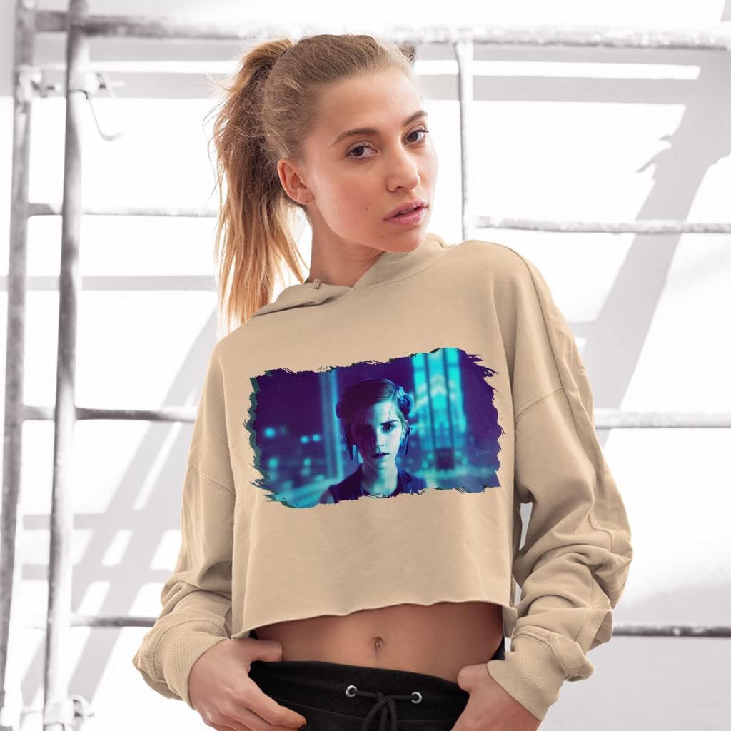 SERENITY TRENDS Movie Character Women's Cropped Fleece Hoodie - Trendy Cropped Hoodie for Women - Robotics Hooded Sweatshirt - Image 2